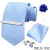 Men'S Business Dress Tie 5-Piece Groom Best Man Dress Accessories Gaowei Dense Jacquard Tie Worker