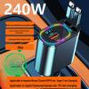 Super Fast 4-in-1 Retractable Car Charger with PD Cigarette Lighter Adapter