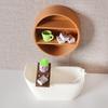 1Pcs Diy Wall Cabinet Decor Dollhouse Mini Bath Tub Model Storage Rack Ornament Pretend Food Play Miniature Doll Accessory