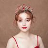 Bridal tiara red crown hair accessories forest fairy beauty toast dress wedding accessories crown gift