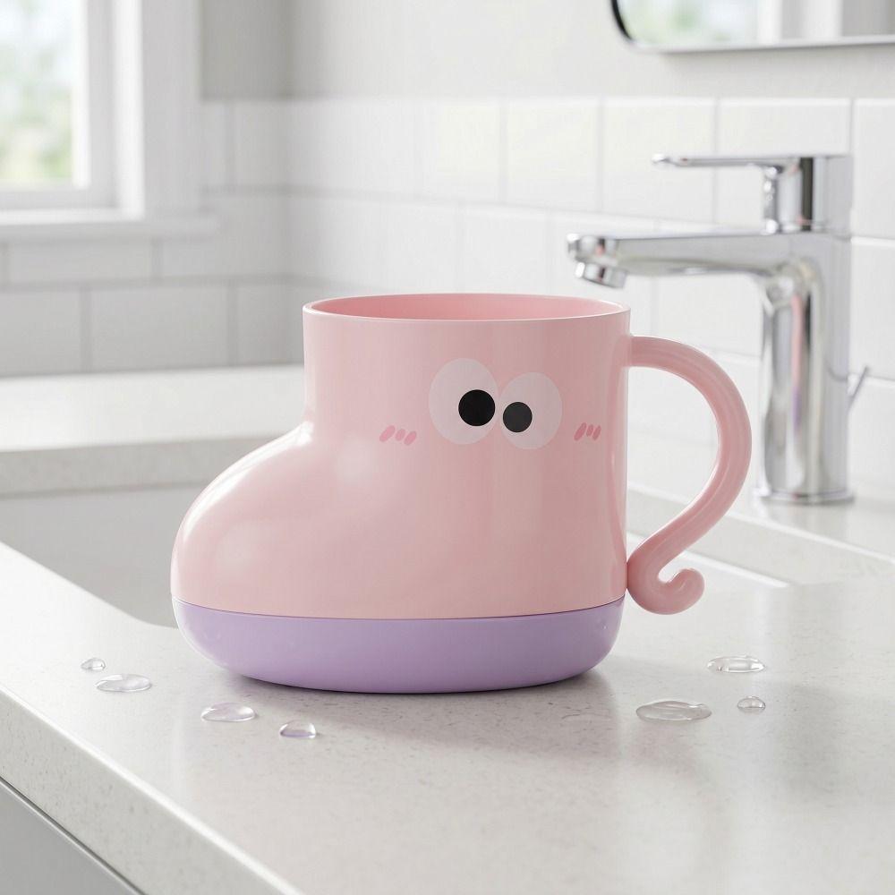 Cute Shoe Shape Brush Cup Toilet Cup Children Couple Toothbrush Cup Patchwork Plastic Student Mouthwash Cup Student