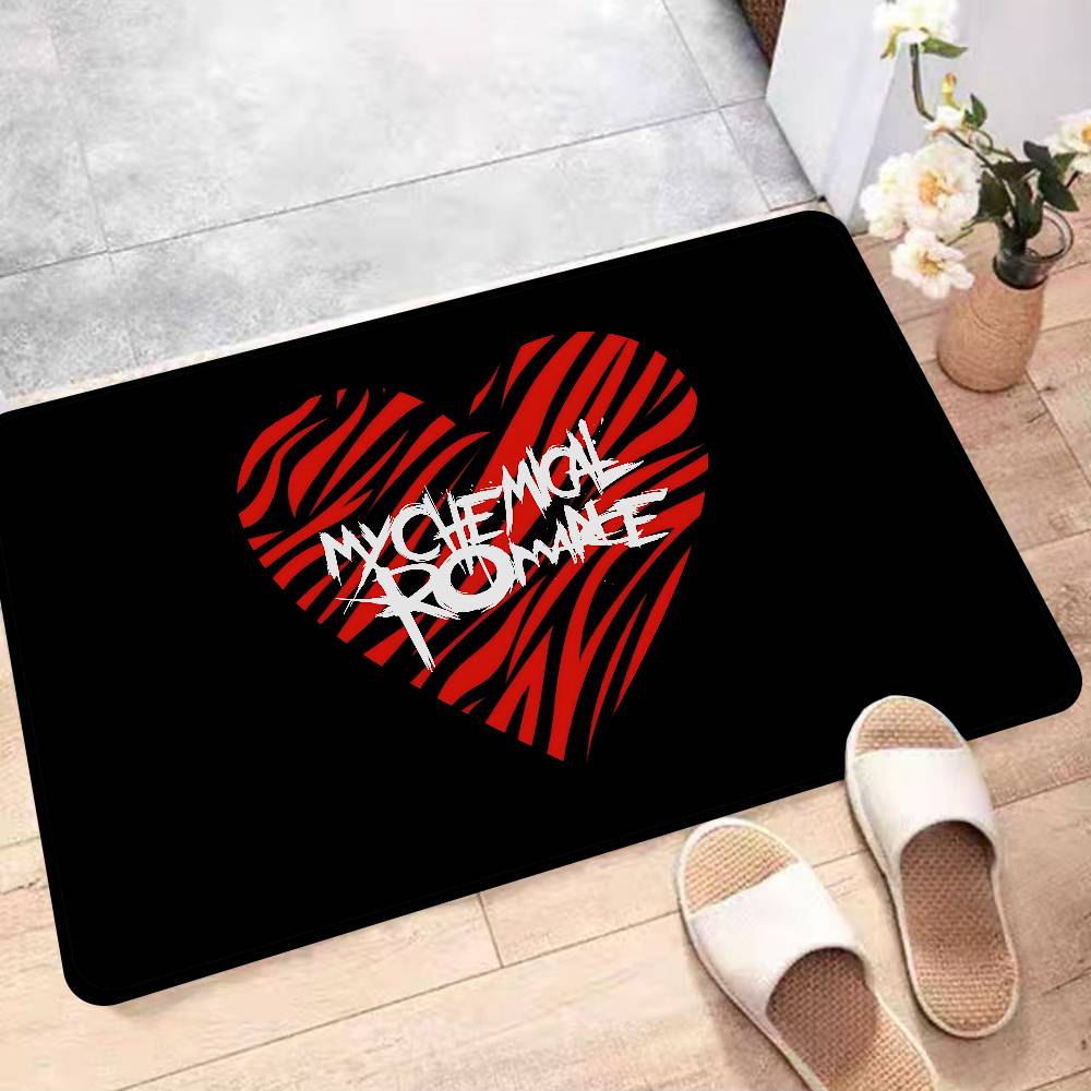 Emo Band My Chemical Romance Rock Band Floor Mat Rectangle Anti-slip Home Soft Badmat Front Door Indoor Outdoor Mat Welcome