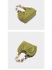 Women's 2025 Spring/Summer Pleated Chain Bucket Crossbody Bag