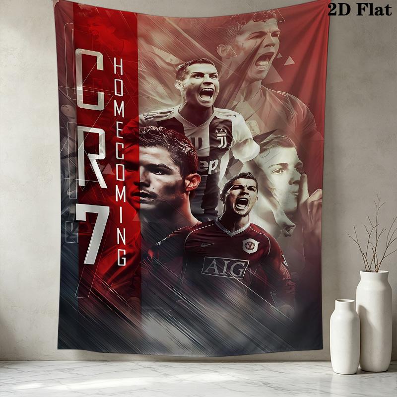 Cr7 Wall Tapestry Aesthetic Wall Hanging Printed Fabric Blanket Decorative Tapestries For Bedroom Living Room Home Decor