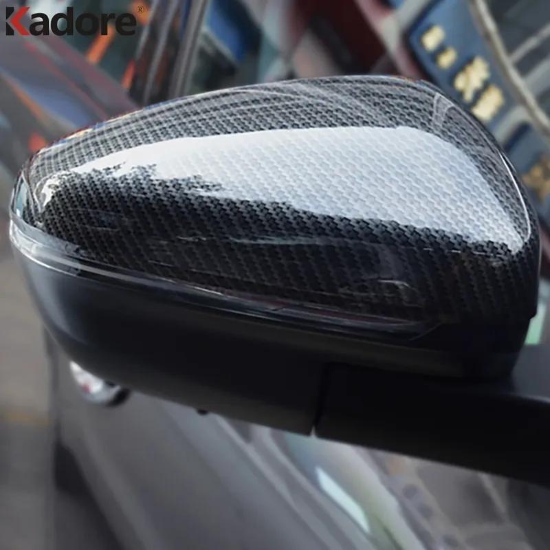 For Peugeot 3008 GT 2016-2018   Carbon Fiber Car Door Rearview Mirror Cover Trim Side Wing Mirrors Cap Shell Accessories