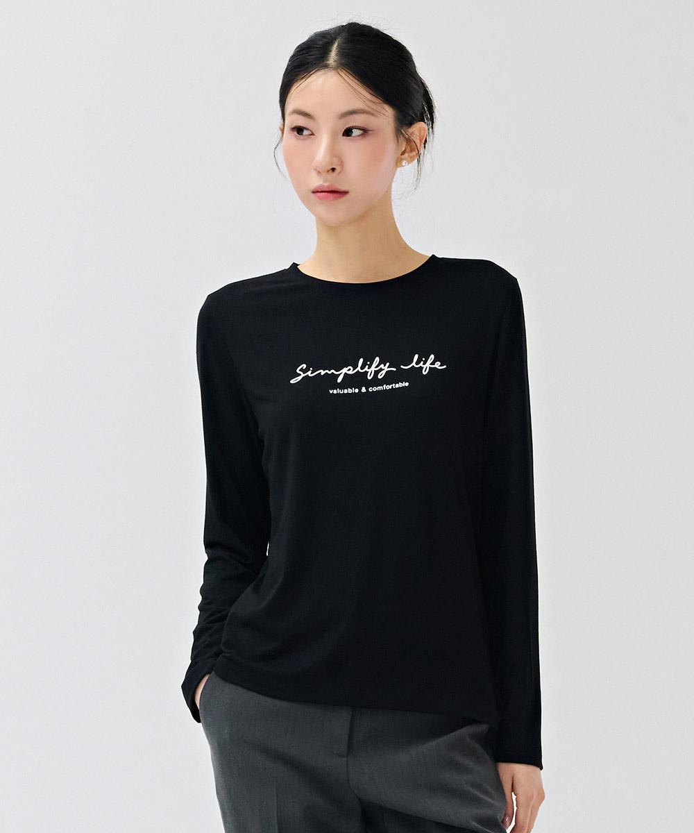 Chase Cult Women S Lettering Basic T-Shirt-Dezg5151B03 Black/85