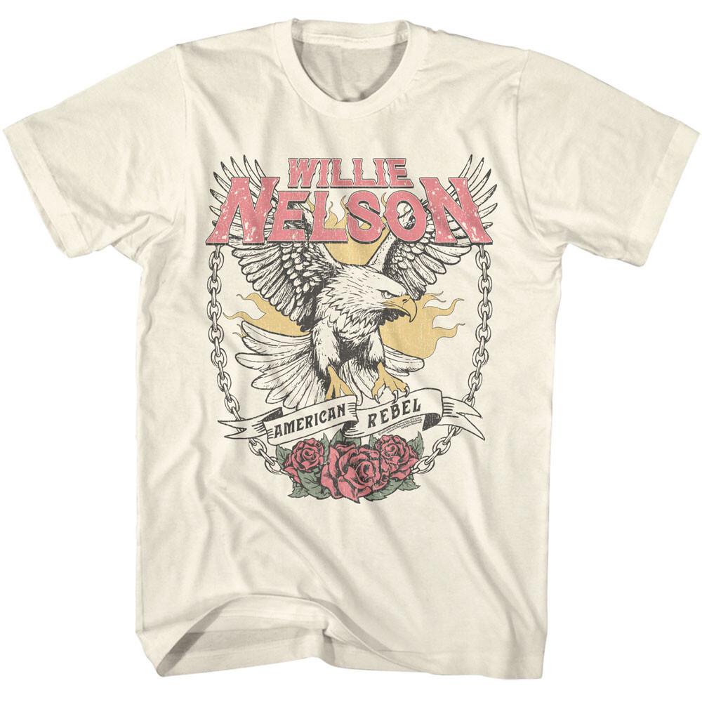 Willie Nelson American Rebel Red Roses Men T Shirt Outlaw Country Music Merch XXXXL