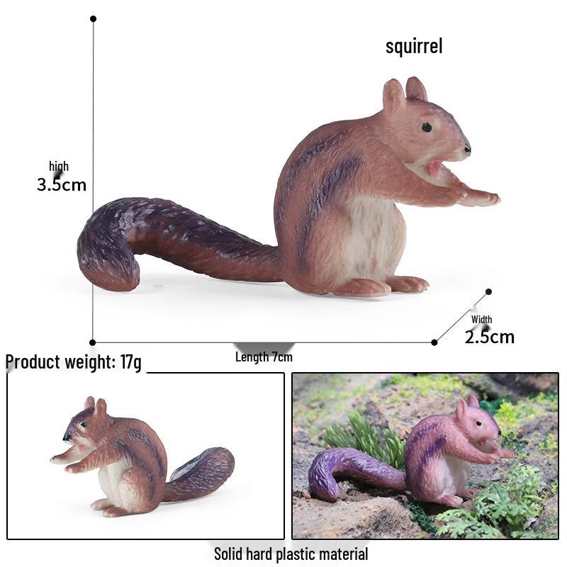 Wild Safari Animal Figurines: Giraffe, Elephant, Rhinoceros, Brown Bear, Tiger, Lion, Leopard, Hippopotamus - Solid Cognitive Toys