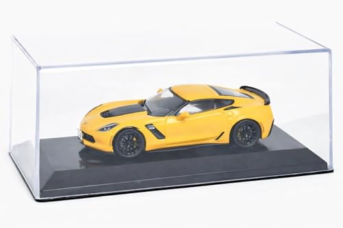 Corvette Diecast Model 1/43 CORVETTE Z06 2017 (Yellow) with Case [Parallel Import]