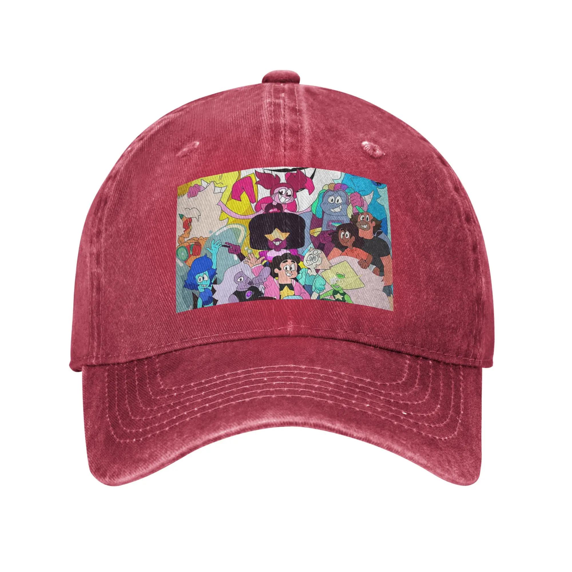 Goodbye Steven Universe Denim Fabric Cap Casual Baseball Caps Adjustable Hat Summer Unisex Baseball Hats One Size