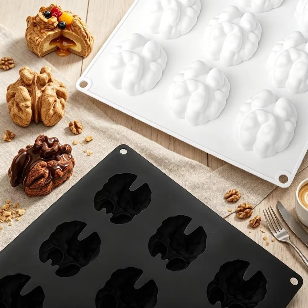 New 15 Rows Silicone Baking Mold DIY Non Stick Cake Mold Walnut Shape Dessert Making Chocolate Mold