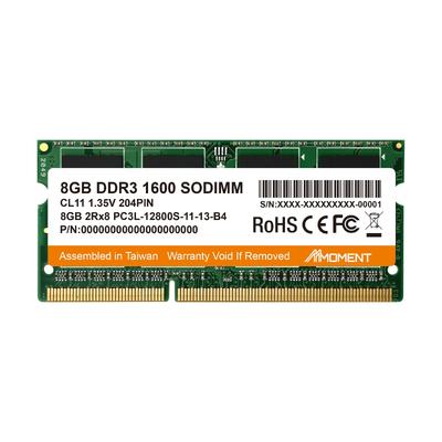 MMOMENT DDR3 8GB 1600MHz SODIMM Laptop Memory (CL11/1.35V/204-pin)