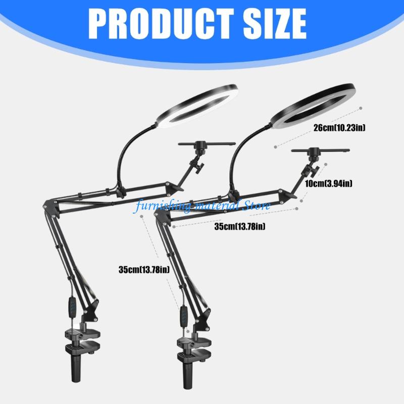 Y5GD LED Phone Live Streaming Fill Light with Flexible Robotic Arm Phone Holder