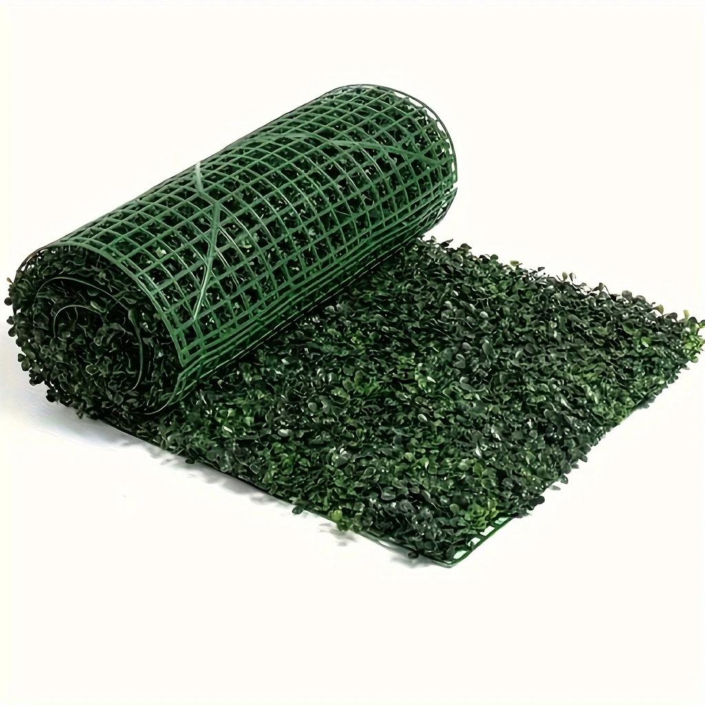 1pc/2pcs Artificial Plant Walls Foliage Hedge Grass Mat Greenery Panels Fence Home Decor Fake Plants Garden Simulated Lawn