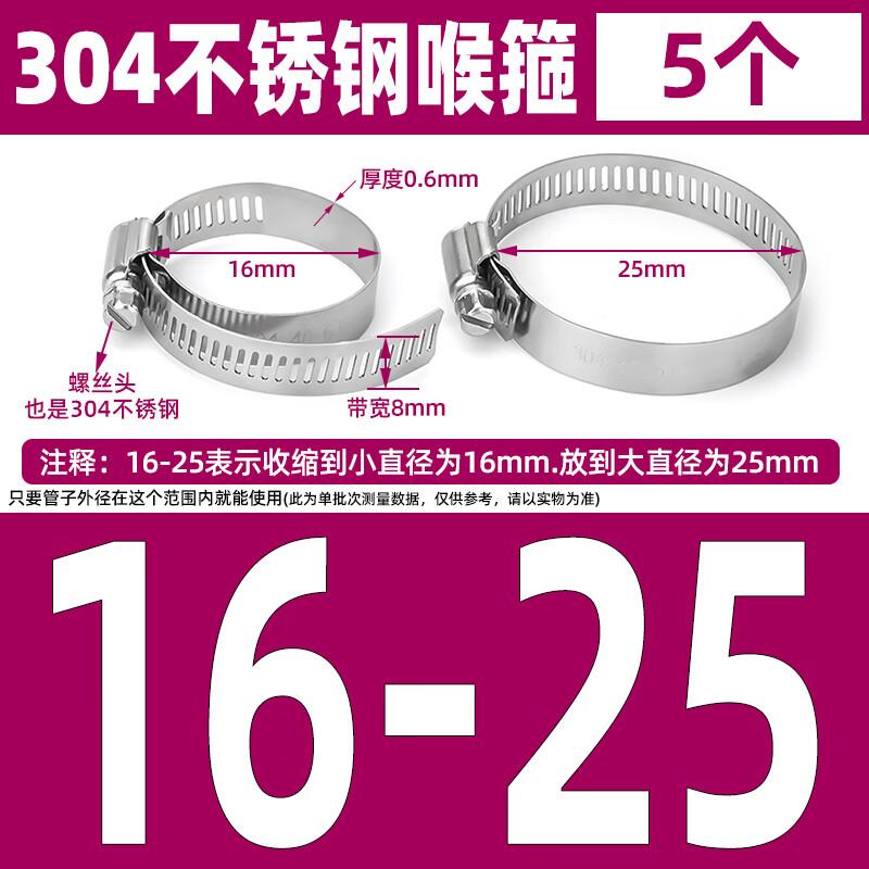 Jiemengzhe 304 Stainless Steel Adjustable Hose Clamp