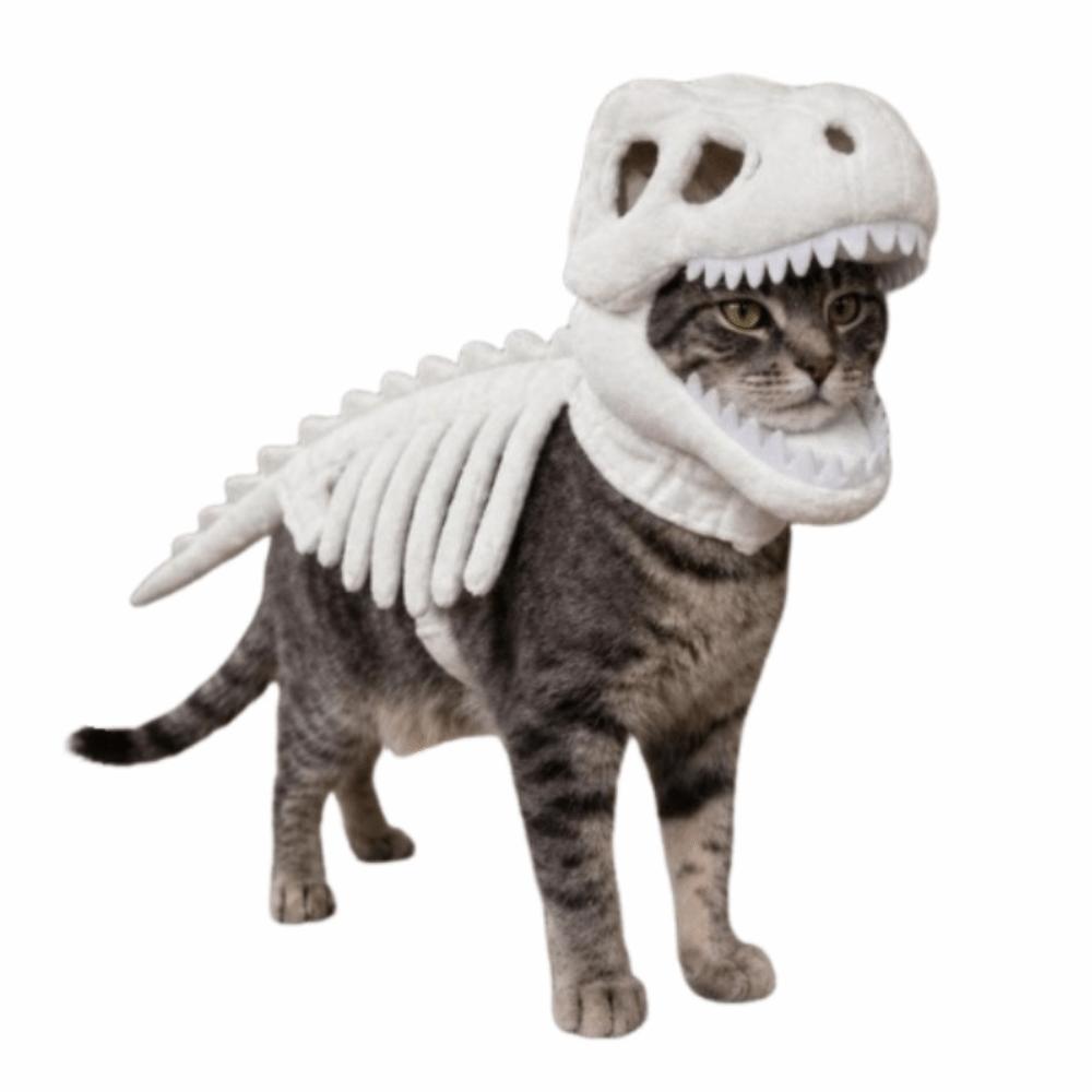 Szkielet Dinozaura Świecący w Ciemności Kostium dla Zwierzęcia Domowego Lśniący Kostium Halloweenowy dla Zwierzęcia Domowego Impreza Halloweenowa