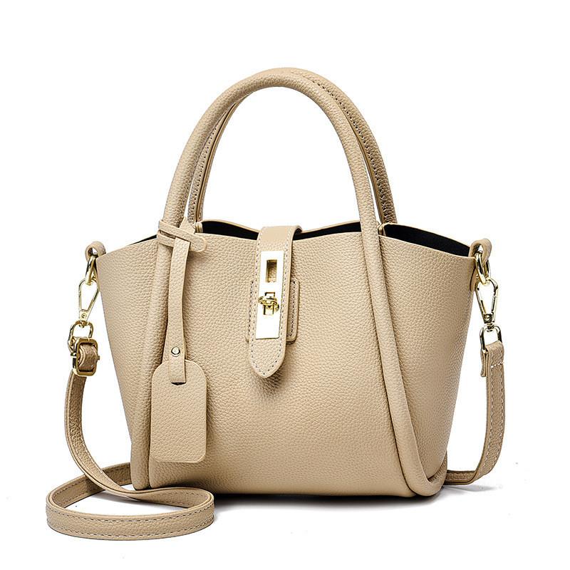 Fashionable City Sling Bag With Zippered Inner Pockets Black Khaki