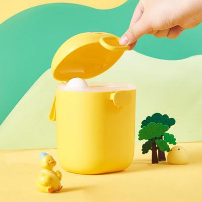 Pudełko na mleko w proszku Dozownik z miarką Food Grade Bez zapachu Śliczny kształt kaczątka Pojemnik do przechowywania mleka w proszku dla niemowląt Przekąski Pudełko na orzechy