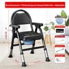 Height Adjustable Elderly Toilet Chair Foldable Elderly Disabled Patient Deodorant Toilet Stool Home Care Equipment