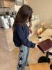 Women's New Fashion Casual Five-Point Star Loose Straight Jeans Pants 