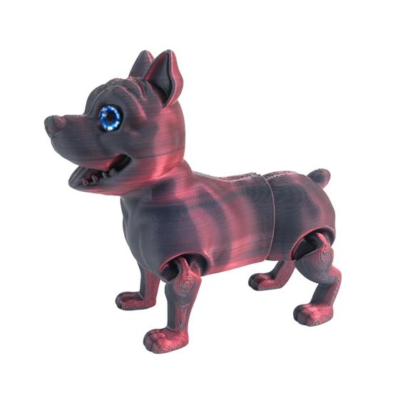 

3D-друкована фігурка собаки. Рухливі суглоби. Симуляція. Фігурка пітбуля. Зчленована модель тварин. Іграшка. Домашній офіс. Книжкова полиця. Прикраса робочого столу.