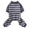 Pet pajamas striped four-legged clothes cotton printed dog clothes four-legged comfortable knitted pet clothes
