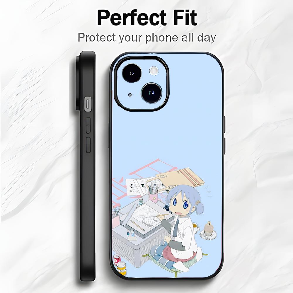 Cute Funny Slice Anime N-Nichijou Phone Case Phone Case Soft Packaging Lightweight For iPhone17 16 15 14 13ProMax