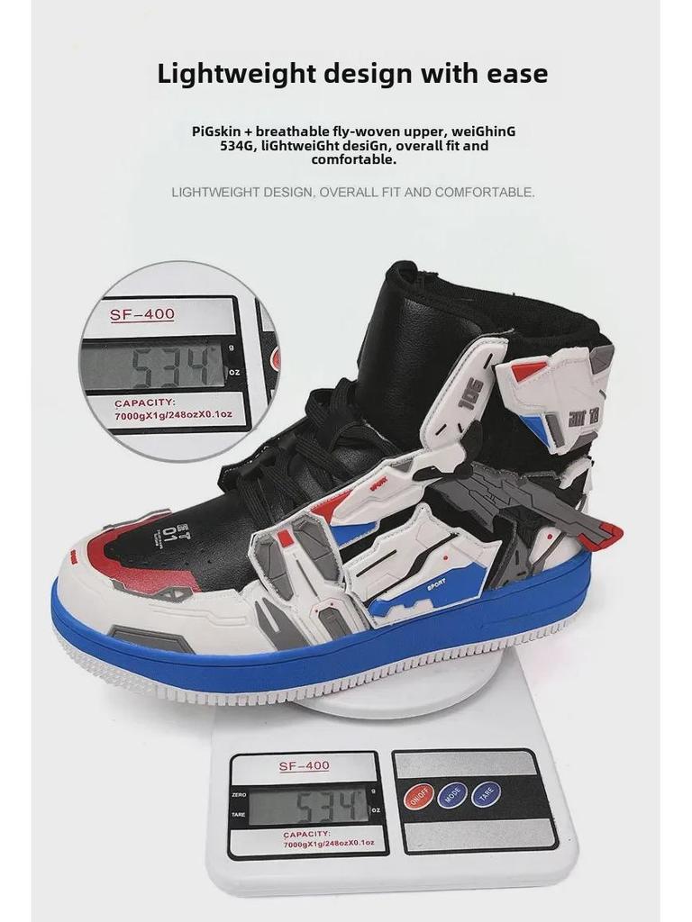 Freedom Gundam Limited Edition High Top Sneakers - Lässige Basketball-Modeschuhe für Herren im Paar-Stil