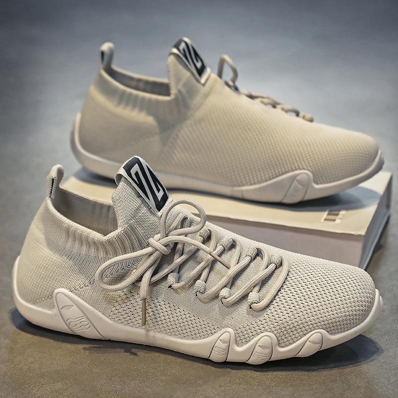 

Мужские летние туфли с дышащей сетчатой поверхностью, повседневные спортивные туфли без застежек, модные мужские мокасины D370 44 серый