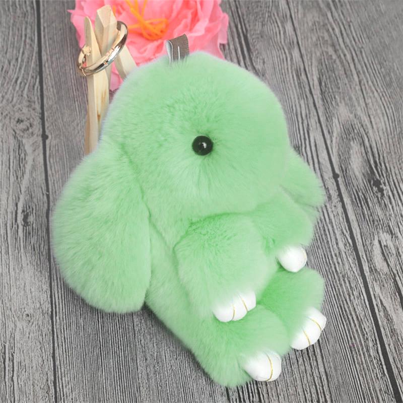Cute Natural Rabbit Fur Pom Bunny Women Fluffy Rabbits On Bag Car Trinket Jewelry Wedding Party Toy Gift Bag Charm