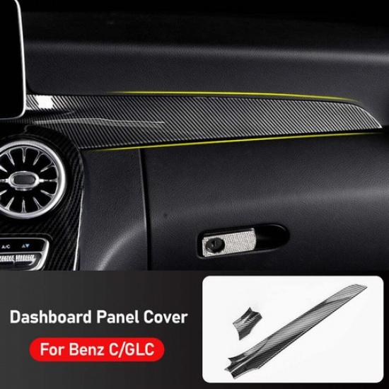 2x Car Central Console Dashboard Panel Protective Cover For Mercedes Benz 15-21