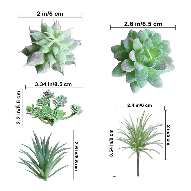 11 st Konstgjorda Suckulenter PVC Simulerad Miniatyrsuckulentväxt DIY Hantverk Utan Kruka Hemträdgård Dekoration Skrivbordsbordsdekoration