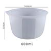 Clear Silicone Measuring Cup Mixing DIY Graduated with Scale for Epoxy Resin Liquids