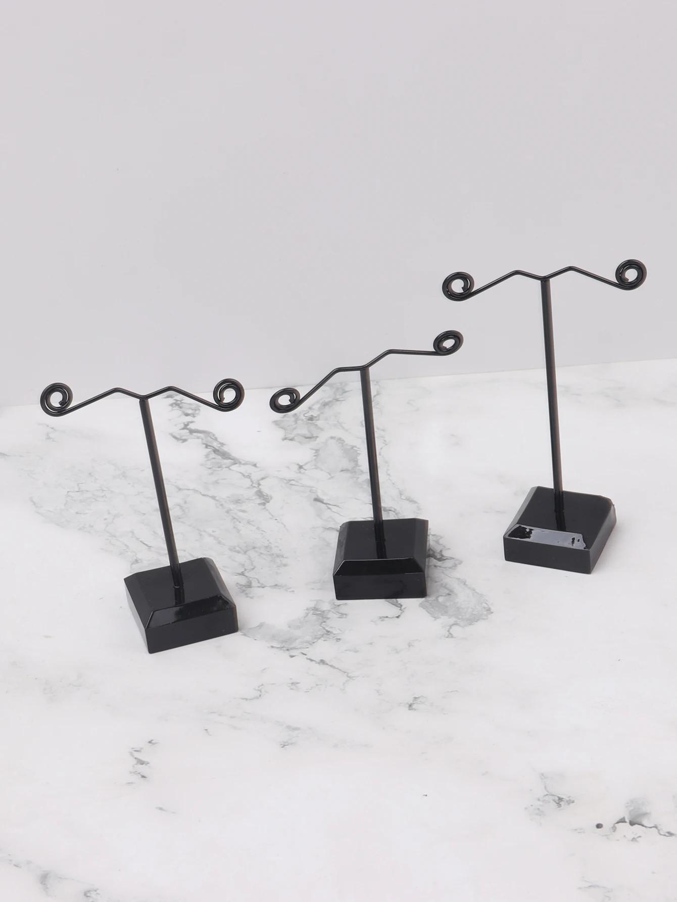 

Новые акриловые/металлические серьги в форме буквы Т, кольцо, ожерелье, часы, полка для ювелирных изделий, подставка для ювелирных изделий, подставка для кулонов, подставка для ювелирных изделий L чёрный