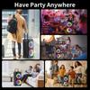 Karaoke Machine with 2 Wireless Microphones, 24" Big Portable Bluetooth Speaker for Adults with RGB Light PA System Treble & Bass