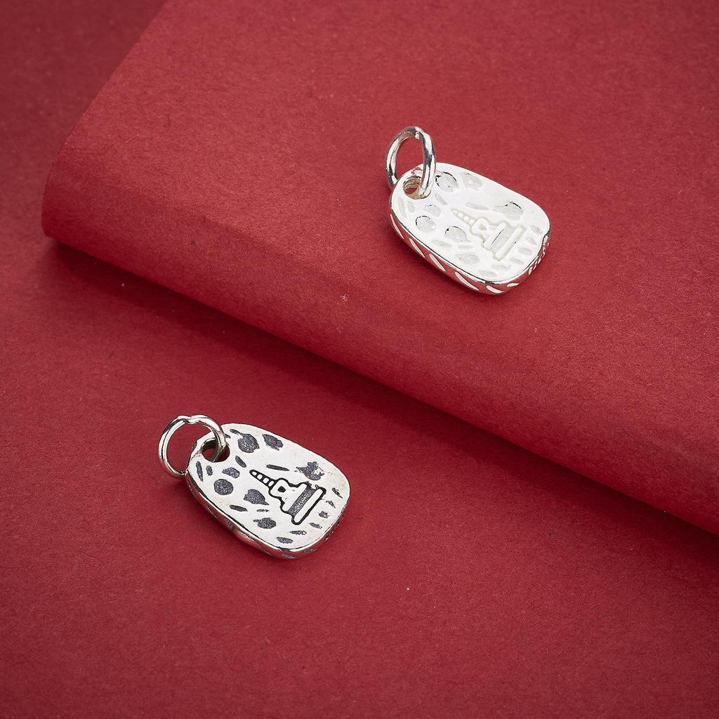 S925 Sterling Silver Tibetan Female God of Wealth Pendant for DIY Bracelets