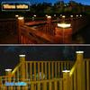 Outdoor solar pole cap light fence cap light, suitable for courtyards/gardens/corridors, warm white, 2 lighting modes, winter decoration