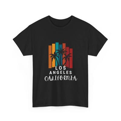 Los Angeles California T-Shirt Palm Trees. Retro Sunset Tee, Cotton T-Shirt Gift
