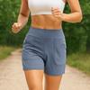 High Waist Sport Shorts Elastic Waist Active Workout Shorts Women Running Shorts  Female