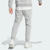 Adidas Essentials Fleece 3-Stripes Kalhoty se zúženými manžetami Středně šedý melír Pánské Streetwear IJ6494