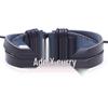 Handmade Woven Leather Bracelet with English Letter Charms