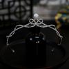 Корейский Новый Стиль Изысканная Компактная Простая Жемчужная Свадебная Корона Невесты Головной Убор Корона Тиара Аксессуары для Волос