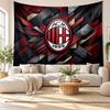 AC Milan Wall Tapestry, Soft Fabric Wall Hanging, Decorative Backdrop For Bedroom Home Wall Art