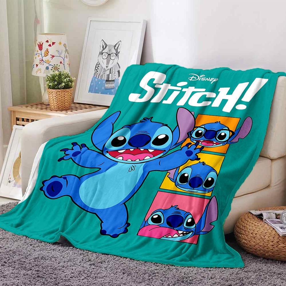 1pc Stitch Tropical Paradise Flannel Blanket,Ultra Soft Warm Plush Throw for Home Bedroom Bed Sofa Cover Camping Picnic gift Y7178
