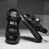 2025 New Summer Men Breathable Sandals Casual Leather Flat Designer Shoes Outdoor Platform Beach Sandals Roman Sneakers
