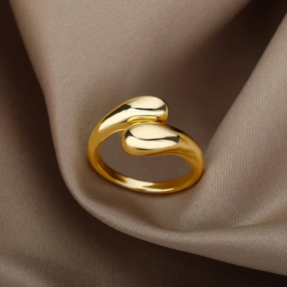 Stainless Steel Exaggerated Sunflower Ring For Women Men Fashion Gold Color Punk Flower Open Rings Romantic Jewelry Gift Anillos