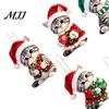Cute Kitten Xmas Decor Christmas Ornament for Tree Hanging, 2D Flat Wooden Festive Gift Tags Decorative Pendant with Lanyard Home Holiday Party