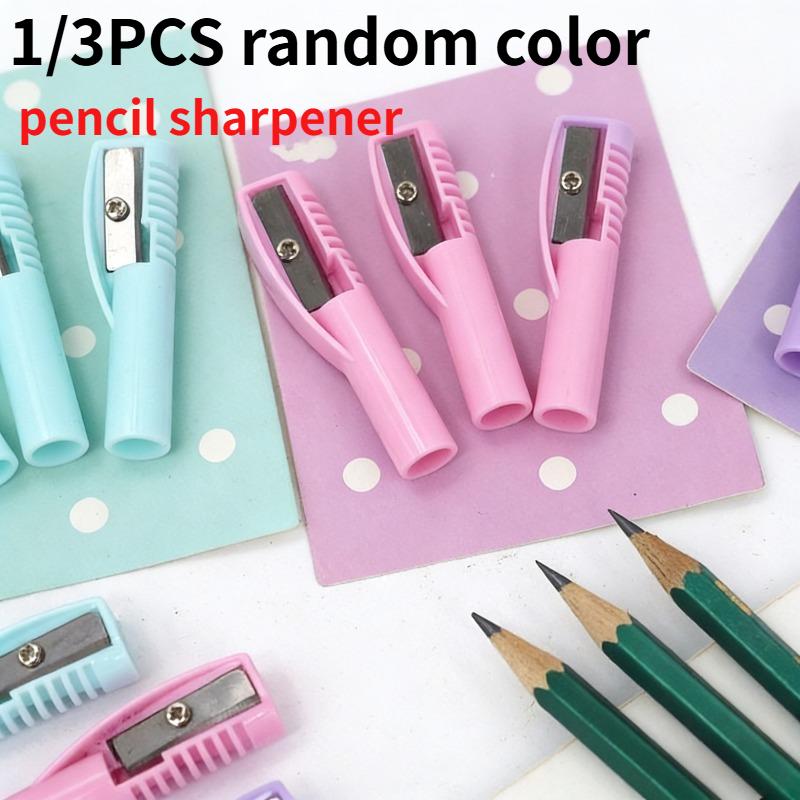 1/3pcs Pencil Cap and Sharpener Set, Designed To Integrate with Pencils, Featuring a Single Hole, Essential Tool for Drawing