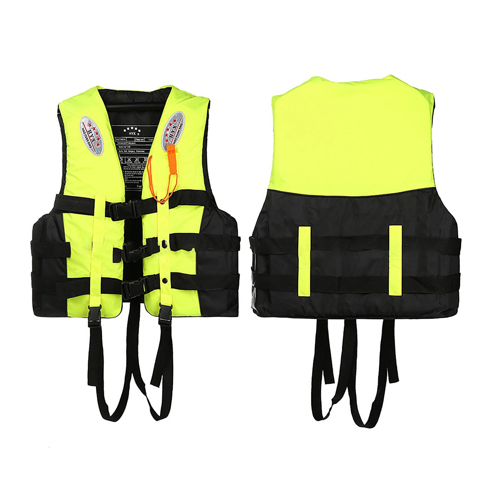 

Adults Aid Vest Oxford Cloth Buoyancy Fishing Watersport Life Jacket M жовтий