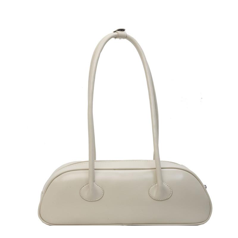Minimalist Pu French Bag With Zipper Closure And Interior Pockets For Women
